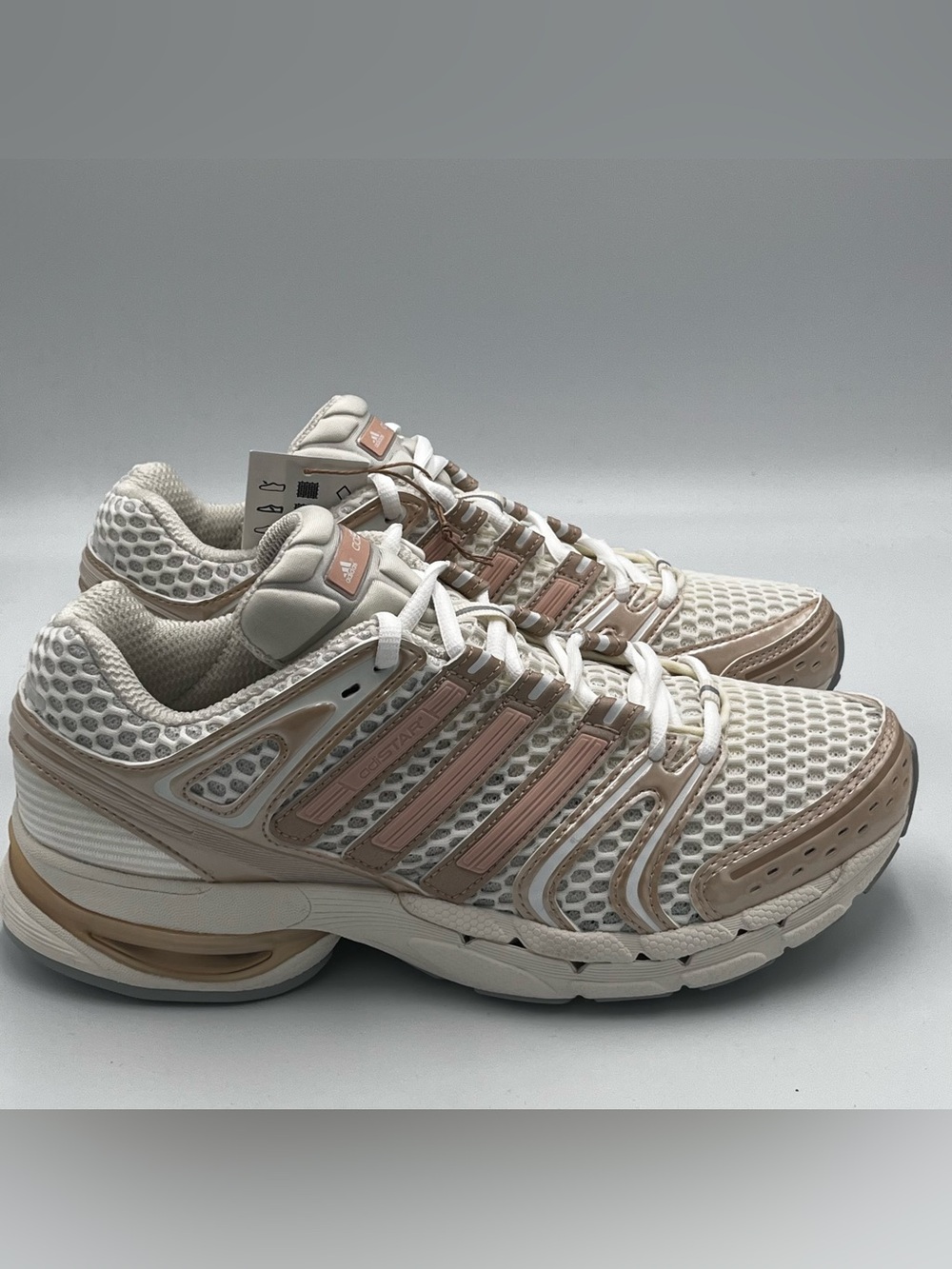 Adidas Adistar Control 5 Mesh Sneaker Running Walking Women’s 8, 8.5 Cream Blush